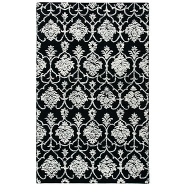 SAFAVIEH Metro Sutton Medallion Area Rug, Black/Ivory, 6' x 9'