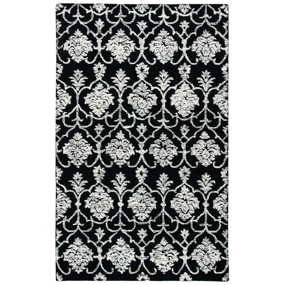 SAFAVIEH Metro Sutton Medallion Area Rug, Black/Ivory, 6' x 9'