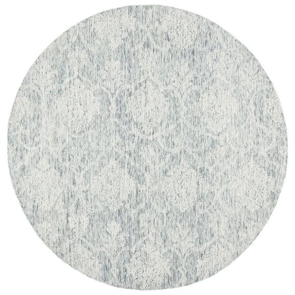 SAFAVIEH Metro Sutton Medallion Area Rug, Dark Grey/Ivory, 6' x 6' Round