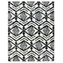 SAFAVIEH Metro Syeda Diamond Area Rug, Black/Ivory, 8' x 10'