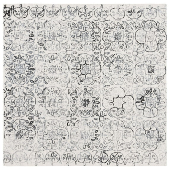 SAFAVIEH Metro Tama Medallion Area Rug, Ivory/Grey, 6' x 6' Square