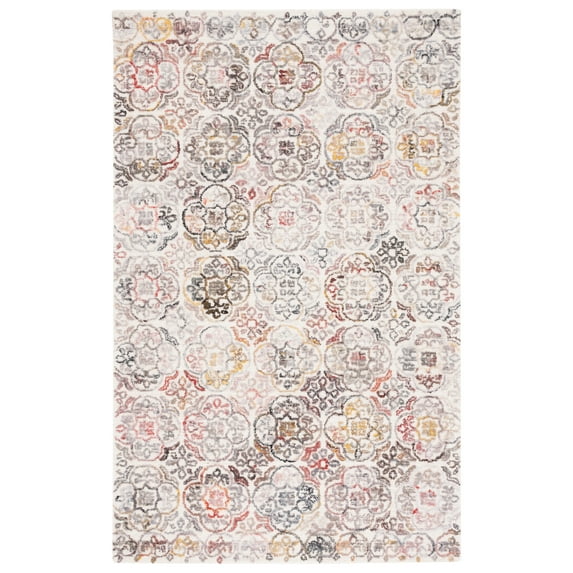 SAFAVIEH Metro Tama Medallion Area Rug, Ivory/Red, 5' x 8'