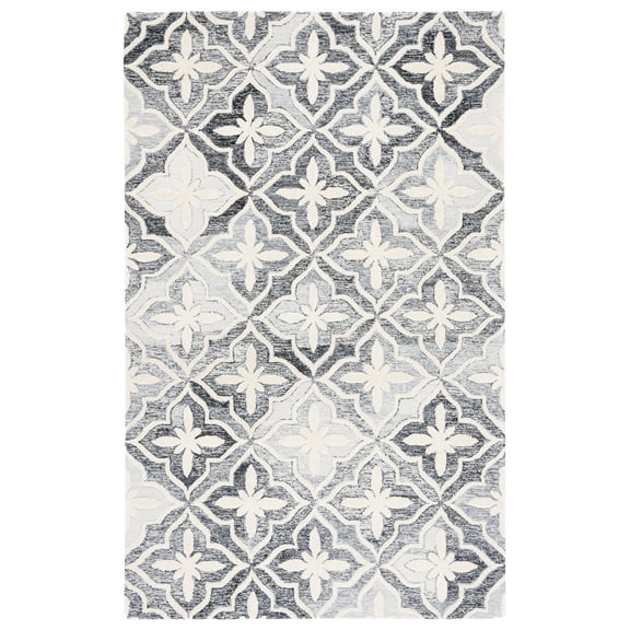 SAFAVIEH Metro Ulric Geometric Area Rug, Black/Ivory, 8' x 10'