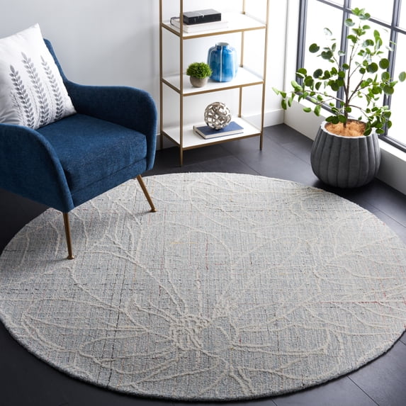 Safavieh Metro Wade Floral Area Rug, Blue/Ivory, 6' x 6' Round