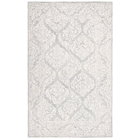 SAFAVIEH Metro Wayland Medallion Area Rug, Dark Grey/Ivory, 3' x 5'
