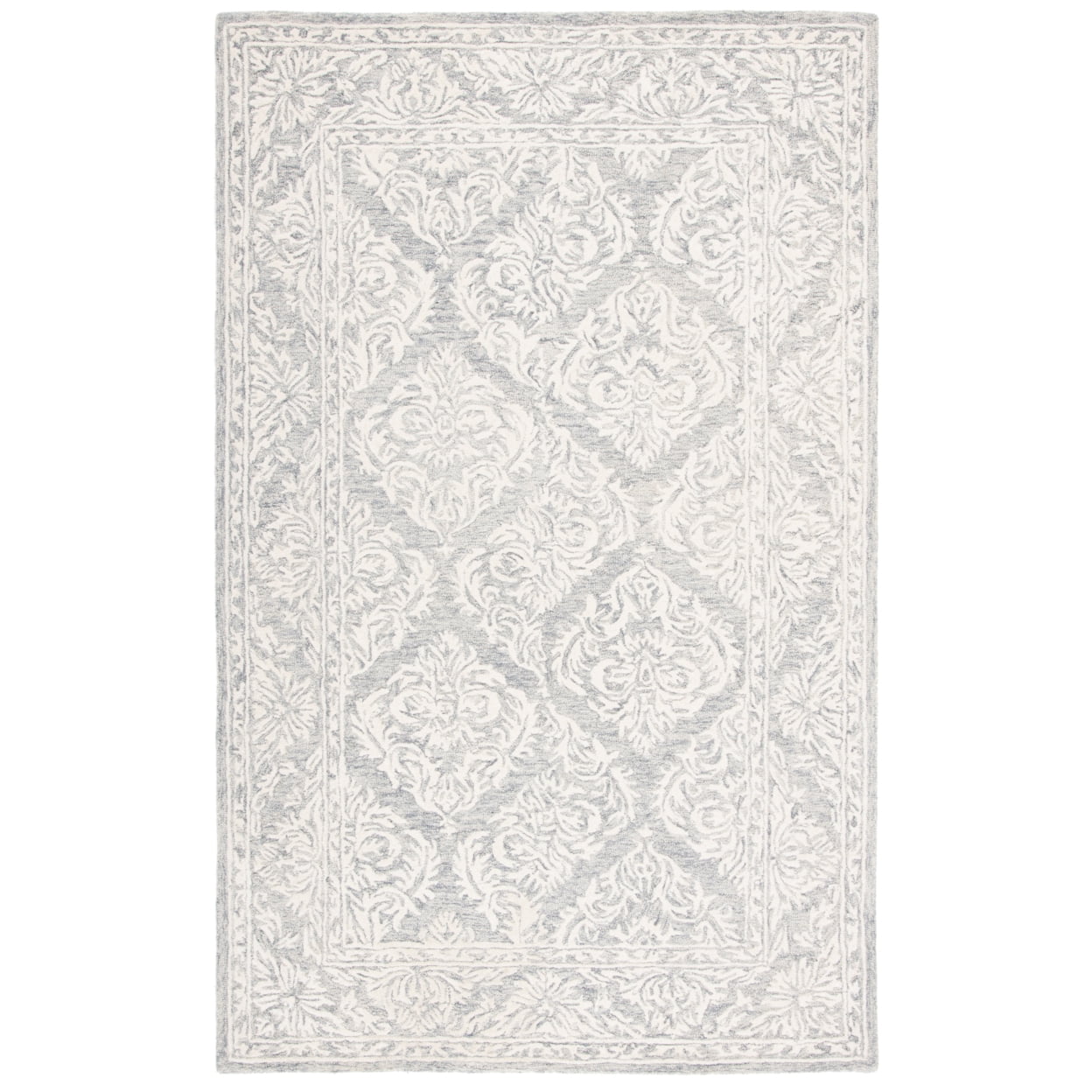 SAFAVIEH Metro Wayland Medallion Area Rug, Dark Grey/Ivory, 8' x 10'