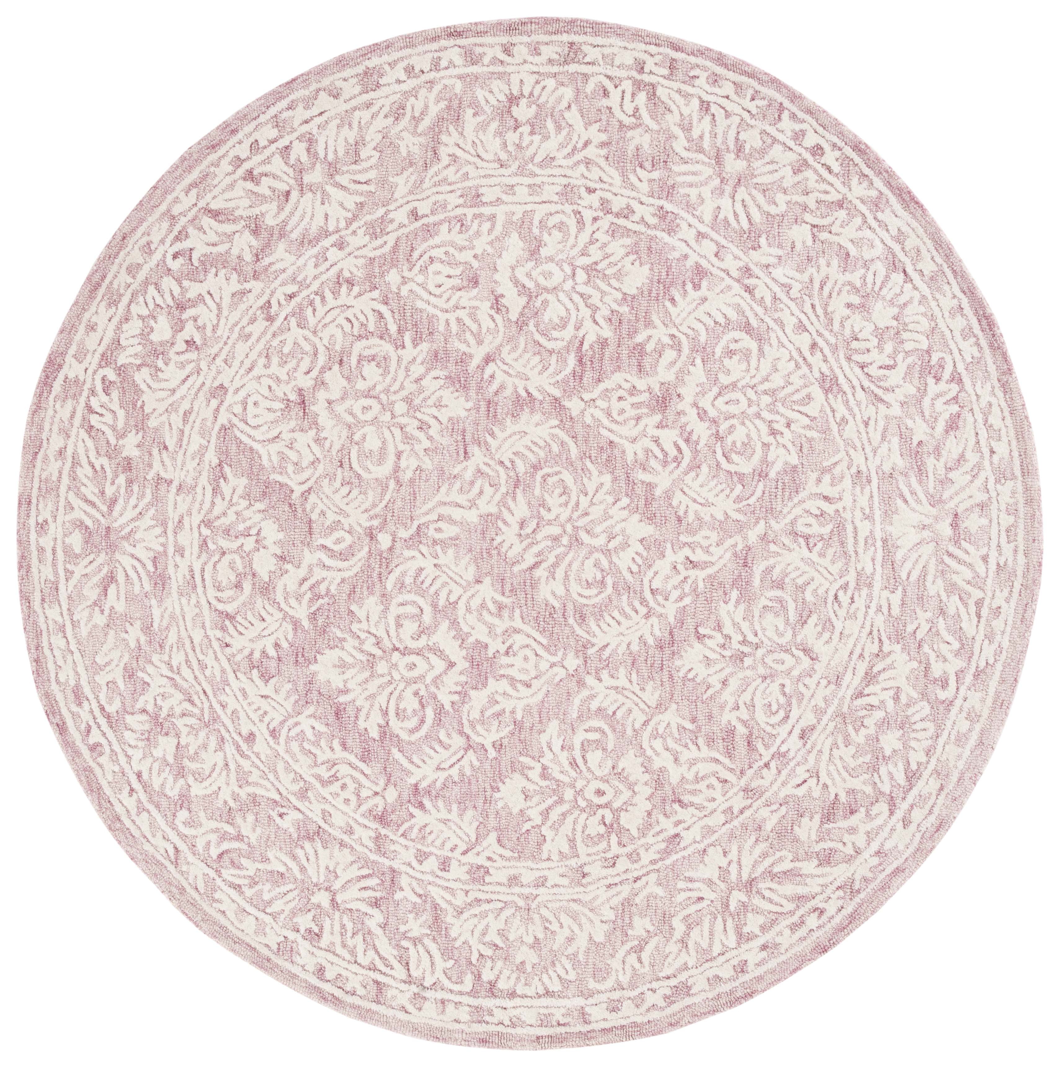SAFAVIEH Metro Wayland Medallion Area Rug, Pink/Ivory, 6' x 6' Round