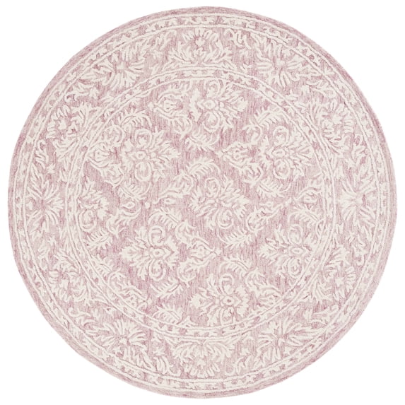 SAFAVIEH Metro Wayland Medallion Area Rug, Pink/Ivory, 6' x 6' Round