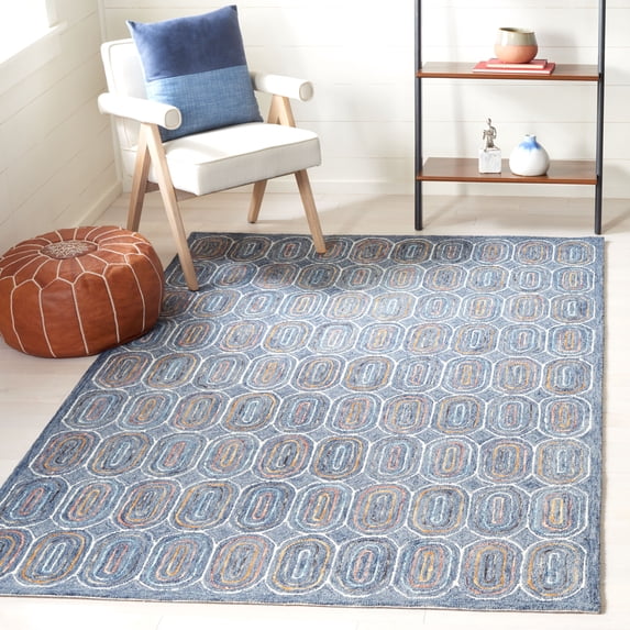 Safavieh Metro Wichita Geometric Area Rug, Blue/Yellow, 5' x 8'