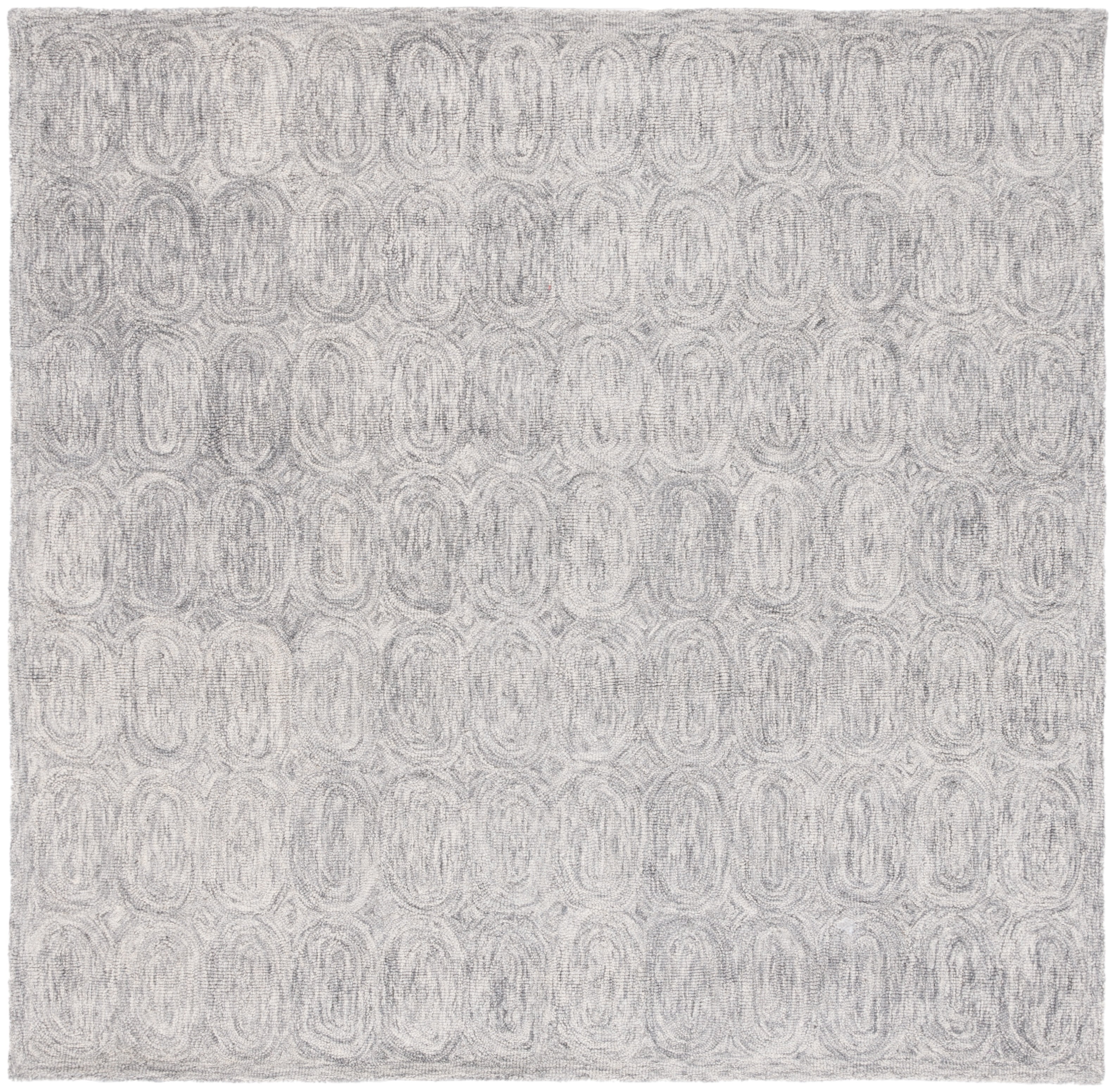 Hand-Tufted Elegance Gray Wool 6' Square Rug