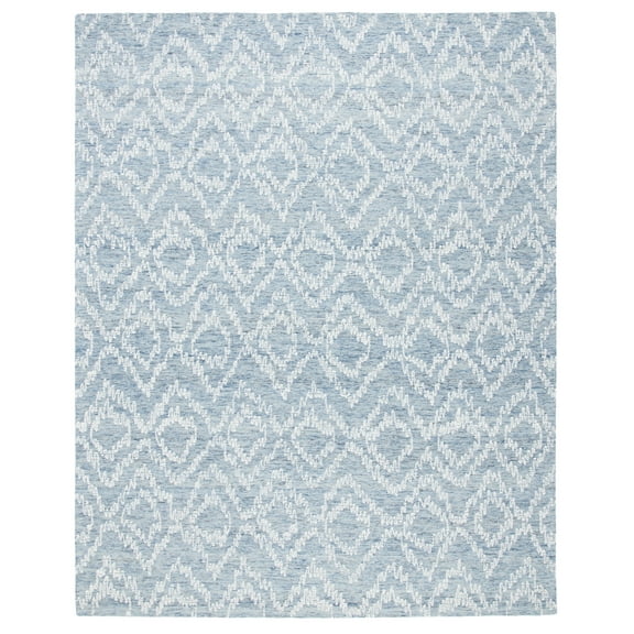 SAFAVIEH Metro Xaviera Diamond Area Rug, Natural/Blue, 8' x 10'