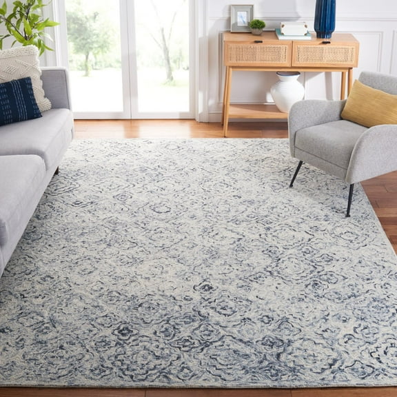 SAFAVIEH Micro-Loop Adamina Medallion Area Rug, Grey/Beige, 5' x 8'