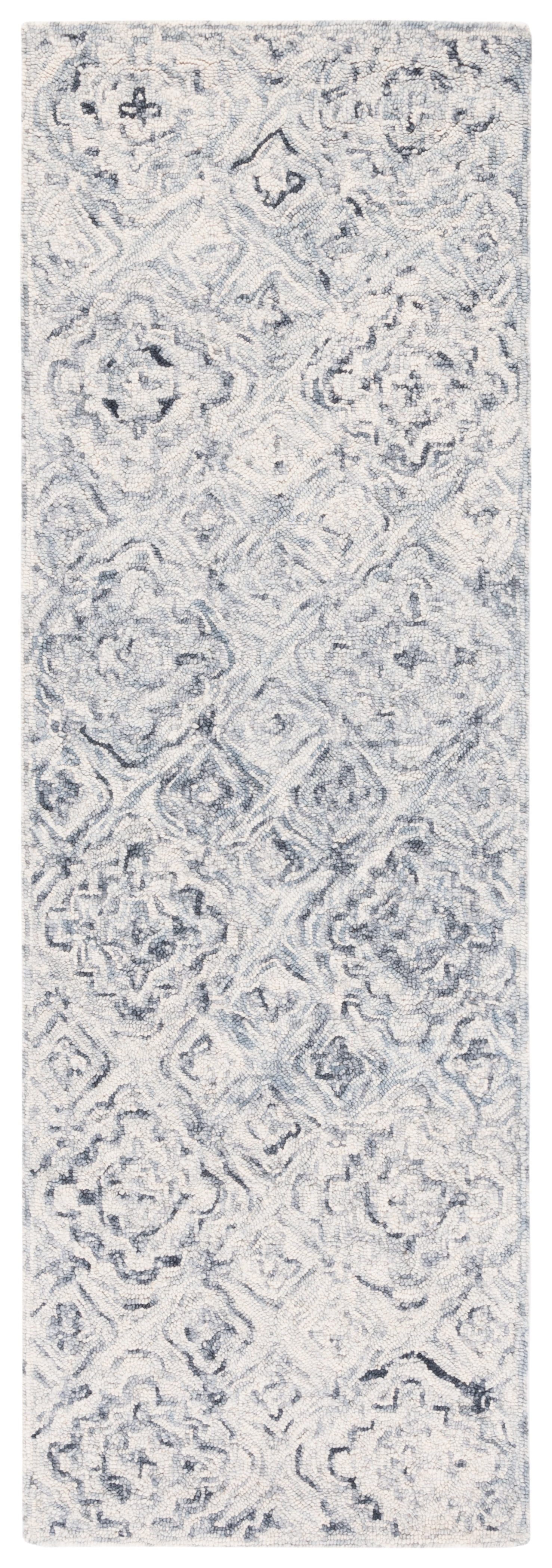Gray Handmade Wool Tufted Runner Rug 2'3" x 7'