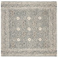 thumbnail image 1 of SAFAVIEH Micro-Loop Aditya Geometric Area Rug, Blue/Ivory, 3' x 3' Square, 1 of 6