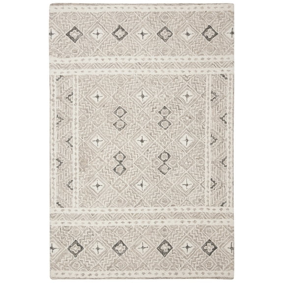 SAFAVIEH Micro-Loop Aditya Geometric Area Rug, Grey/Ivory, 2'6" x 4'