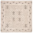 thumbnail image 1 of SAFAVIEH Micro-Loop Aditya Geometric Area Rug, Grey/Ivory, 7' x 7' Square, 1 of 8