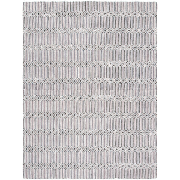 SAFAVIEH Micro-Loop Aisling Geometric Area Rug, Pink/Grey, 8' x 10'