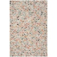 thumbnail image 1 of SAFAVIEH Micro-Loop Andrina Diamond Area Rug, Grey/Pink, 5' x 8', 1 of 8