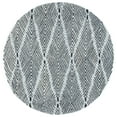 thumbnail image 1 of SAFAVIEH Micro-Loop Angelica Diamond Area Rug, Light Blue/Charcoal, 5' x 5' Round, 1 of 7