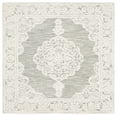 thumbnail image 1 of SAFAVIEH Micro-Loop Antonio Medallion Area Rug, Grey/Ivory, 5' x 5' Square, 1 of 7