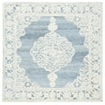 thumbnail image 1 of SAFAVIEH Micro-Loop Antonio Medallion Area Rug, Light Blue/Ivory, 5' x 5' Square, 1 of 7
