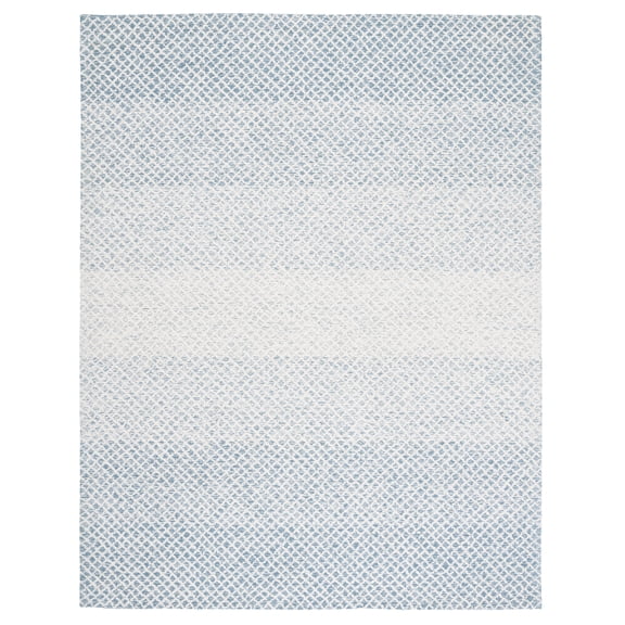 SAFAVIEH Micro-Loop Arnold Diamond Area Rug, Blue/Ivory, 8' x 10'