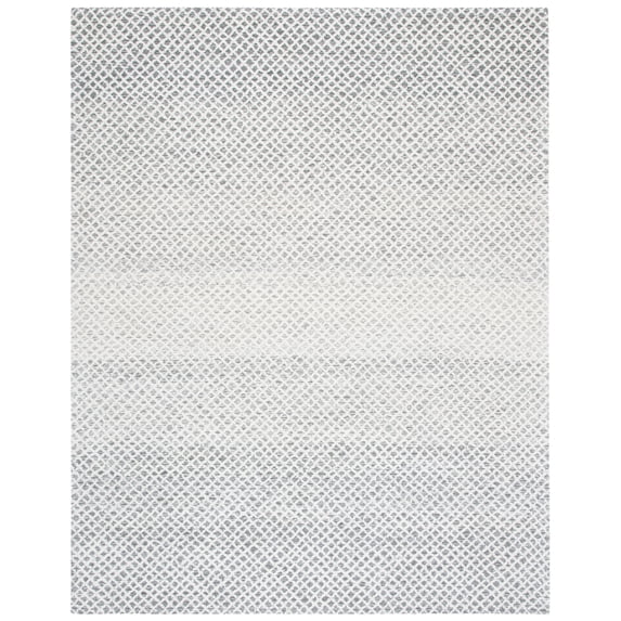 SAFAVIEH Micro-Loop Arnold Diamond Area Rug, Grey/Ivory, 5' x 8'