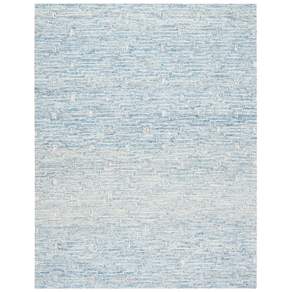 SAFAVIEH Micro-Loop Aspen Geometric Area Rug, Light Blue/Ivory, 8' x 10'