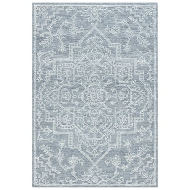 SAFAVIEH Micro-Loop Austen Medallion Area Rug, Grey/Ivory, 8' x 10'