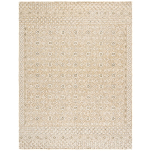 SAFAVIEH Micro-Loop Blazhe Floral Area Rug, Gold/Ivory, 8' x 10'