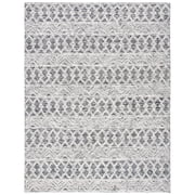 SAFAVIEH Micro-Loop Brayden Geometric Area Rug, Ivory/Black, 3' x 5'