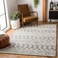 thumbnail image 1 of SAFAVIEH Micro-Loop Brayden Geometric Striped Wool Area Rug, Ivory/Black, 5' x 8', 1 of 9