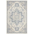 thumbnail image 1 of SAFAVIEH Micro-Loop Braylon Floral Area Rug, Ivory/Blue, 4' x 6', 1 of 11