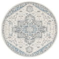 thumbnail image 1 of Safavieh Micro-Loop Braylon Floral Area Rug, Ivory/Navy, 5' x 5' Round, 1 of 6