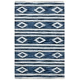 thumbnail image 1 of SAFAVIEH Micro-Loop Briony Diamond Striped Wool Area Rug, Navy/Ivory, 2'6" x 4', 1 of 7