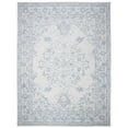 thumbnail image 1 of SAFAVIEH Micro-Loop Britton Floral Bordered Wool Area Rug, Light Blue/Ivory, 5' x 5' Round, 1 of 5