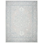 SAFAVIEH Micro-Loop Britton Oriental Area Rug, Light Grey/Ivory, 2' x 3'