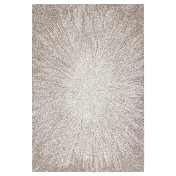 SAFAVIEH Micro-Loop Carbrey Sunburst Area Rug, Taupe, 4' x 6'
