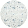 thumbnail image 1 of SAFAVIEH Micro-Loop Carl Floral Area Rug, Light Blue/Ivory, 3' x 3' Round, 1 of 7