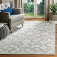 thumbnail image 1 of SAFAVIEH Micro-Loop Carl Floral Overdyed Wool Area Rug, Grey/Ivory, 5' x 8', 1 of 9