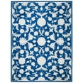 thumbnail image 1 of SAFAVIEH Micro-Loop Carl Floral Overdyed Wool Area Rug, Navy/Grey, 5' x 8', 1 of 10
