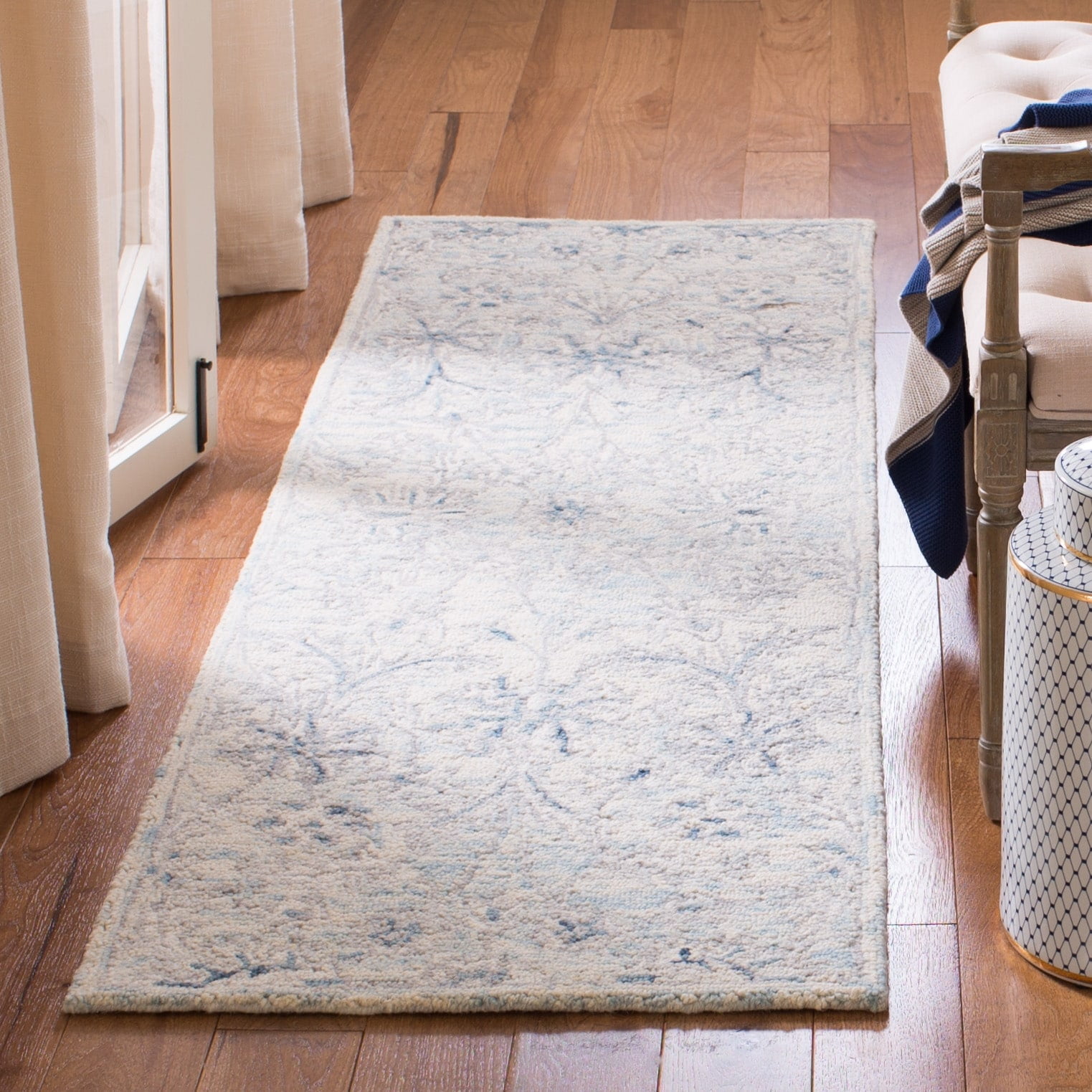 Ivory Elegance Hand-Tufted Wool Runner Rug - 2'3" x 7'