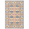 thumbnail image 1 of SAFAVIEH Micro-Loop Carlene Medallion Area Rug, Beige/Blue, 4' x 6', 1 of 8