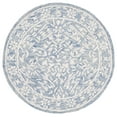 thumbnail image 1 of SAFAVIEH Micro-Loop Carmella Oriental Wool Area Rug, Blue/Ivory, 3' x 3' Round, 1 of 6