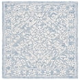 thumbnail image 1 of SAFAVIEH Micro-Loop Carmella Oriental Wool Area Rug, Blue/Ivory, 3' x 3' Square, 1 of 8