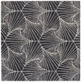 thumbnail image 1 of SAFAVIEH Micro-Loop Carver Geometric Area Rug, Charcoal/Ivory, 5' x 5' Square, 1 of 7