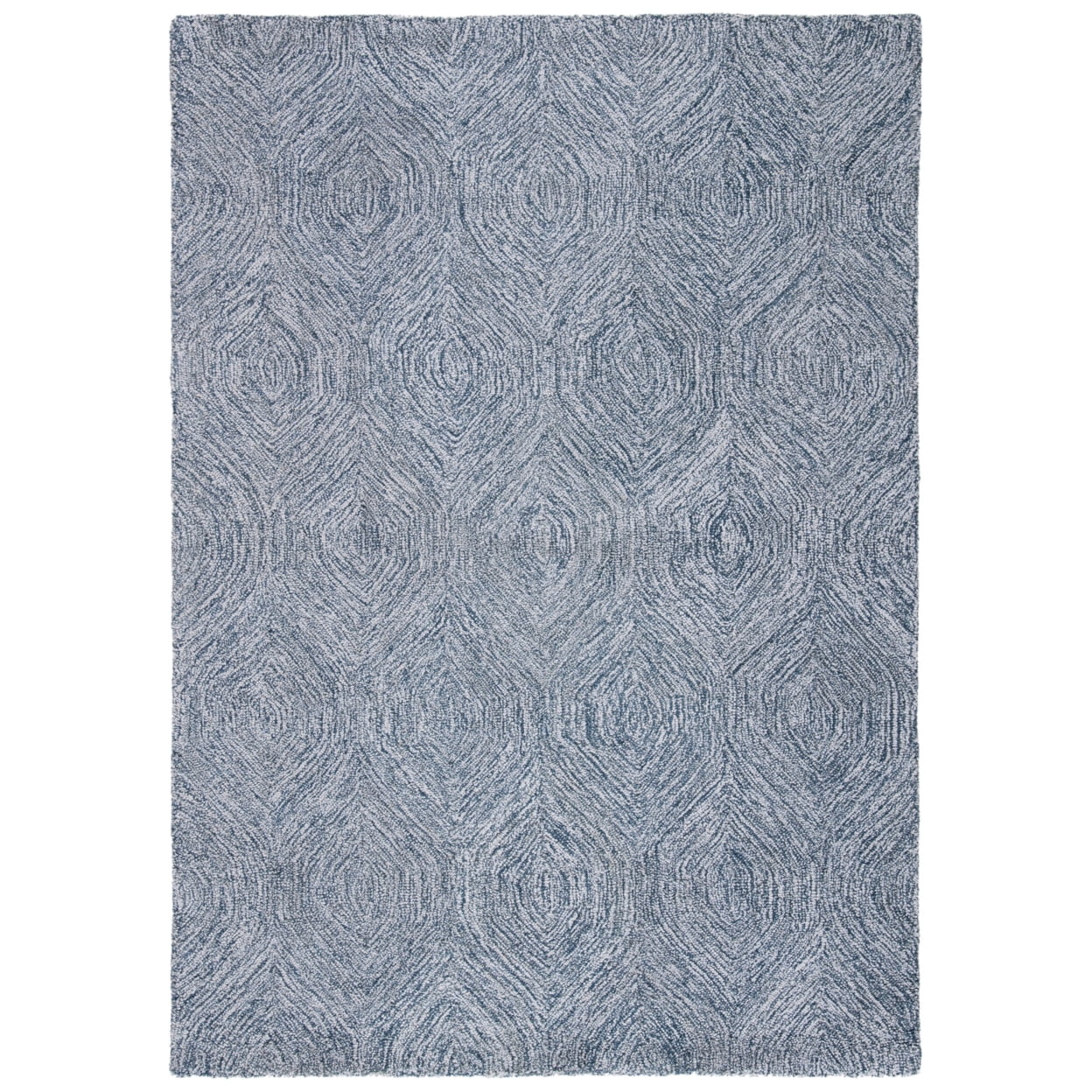 Hand-Tufted Elegance Gray Wool Rectangular Rug 4' x 6'