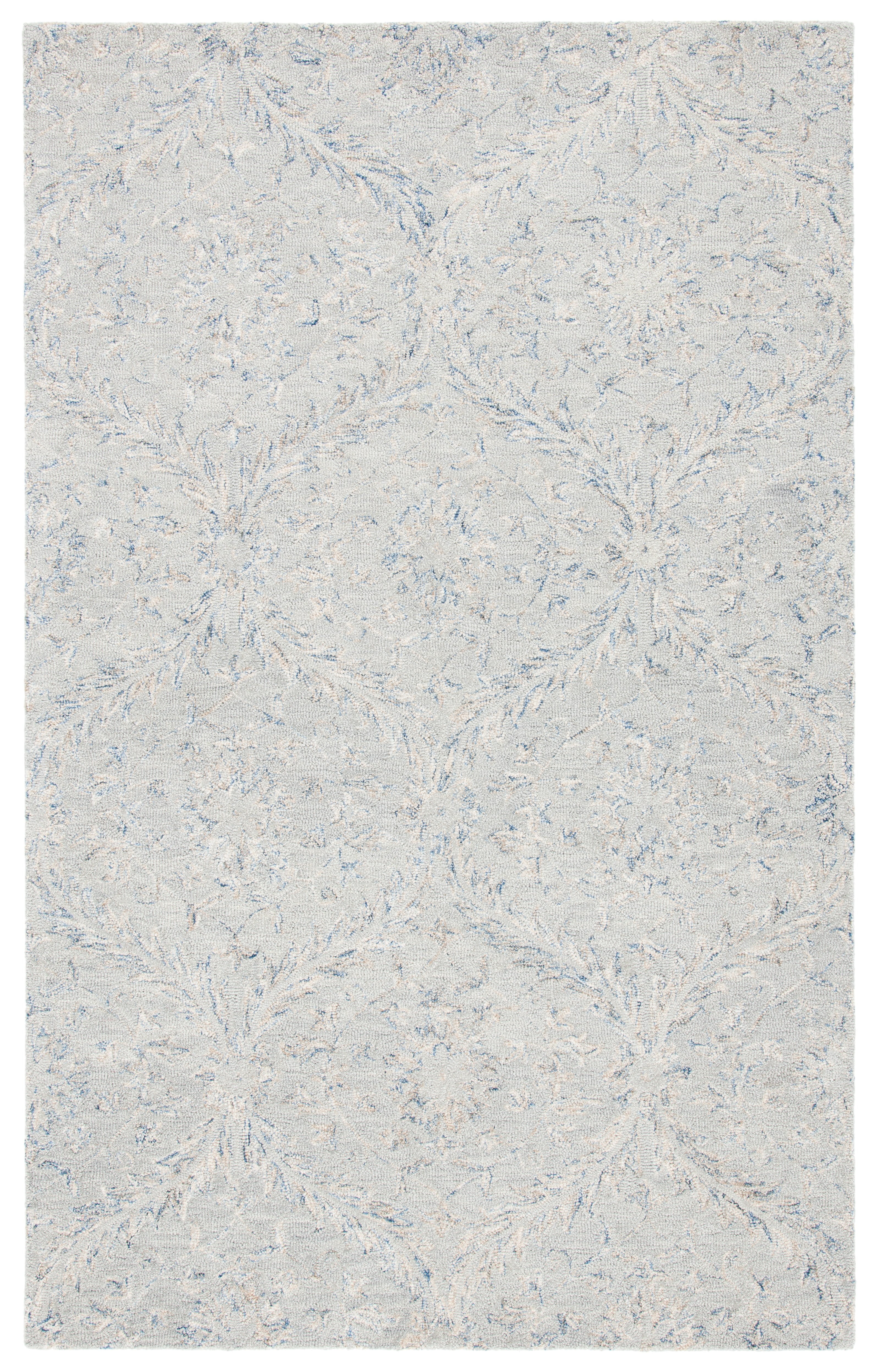 SAFAVIEH Micro-Loop Charlie Medallion Area Rug, Grey/Blue, 5' x 8'