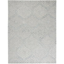 SAFAVIEH Micro-Loop Charlie Medallion Area Rug, Grey/Blue, 8' x 10'