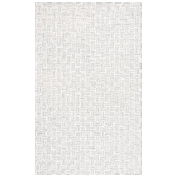 SAFAVIEH Micro-Loop Charlotte Solid Area Rug, Grey/Ivory, 8' x 10'